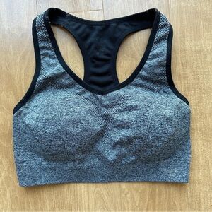 New Balance Black and Gray Sports Bra